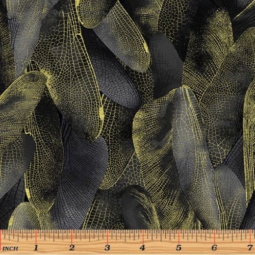 Dragonfly Dance Gilded Wings Black
