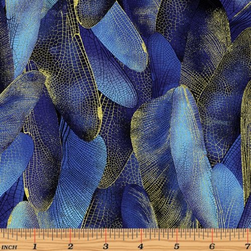 Dragonfly Dance Gilded Wings Navy