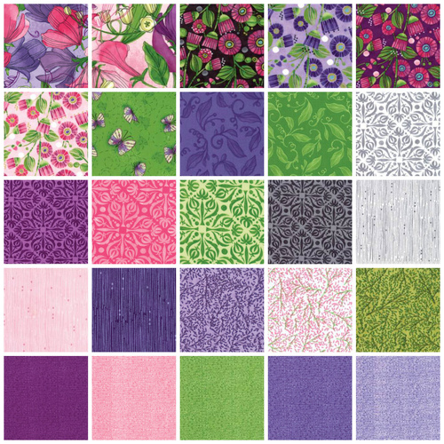 Sweet Pea and Lily FQ Bundle - 25 Designs