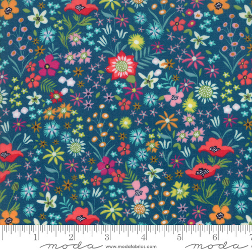 Rosa Flower Patch Blue