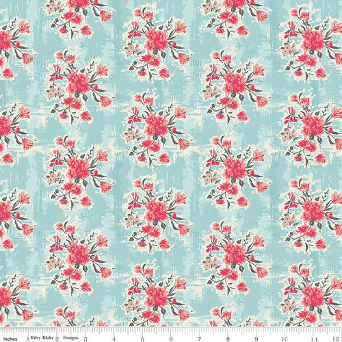 Abbie Floral Aqua