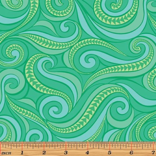 Free Motion Fantasy Flying Geese Green