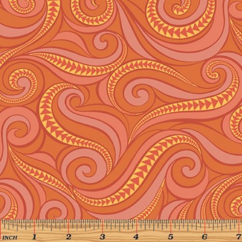 Free Motion Fantasy Flying Geese Orange