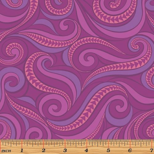 Free Motion Fantasy Flying Geese Magenta