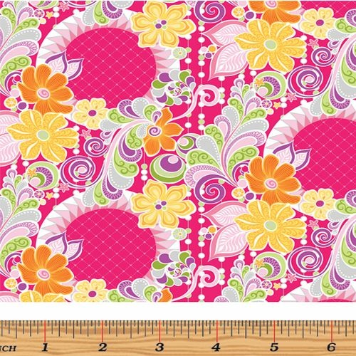 Free Motion Fantasy Feature Floral Pink
