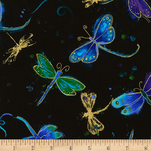 Fly By Night Dragonflies Royal Blue 6096