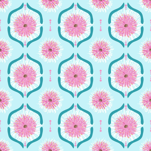 Sweet Botanicals Gumnut Flowers Light Blue