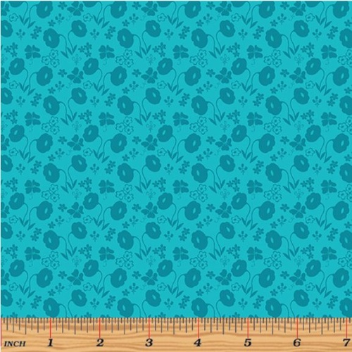 Sew Excited Fun Floral Turquoise