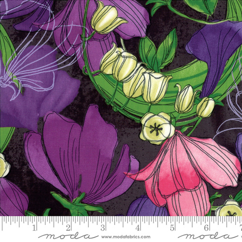 Sweet Pea and Lily Floral Stormy