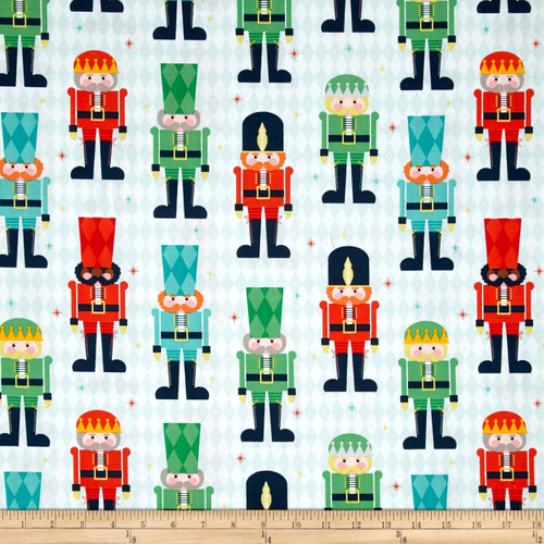Nutcracker Christmas Toy Soldiers Aqua