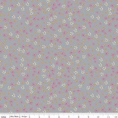 Zombie Love Daisy Floral Grey