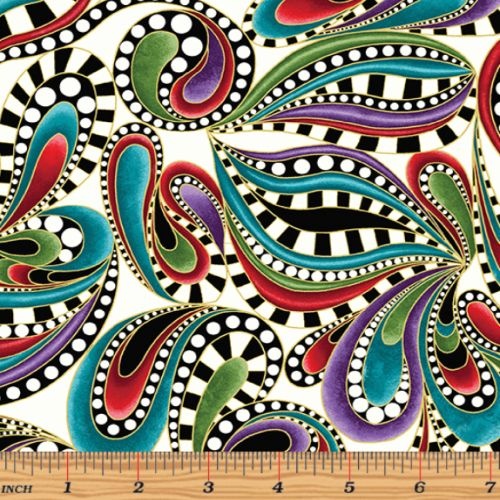 Cat-I-tude Christmas Paisley Swirl White