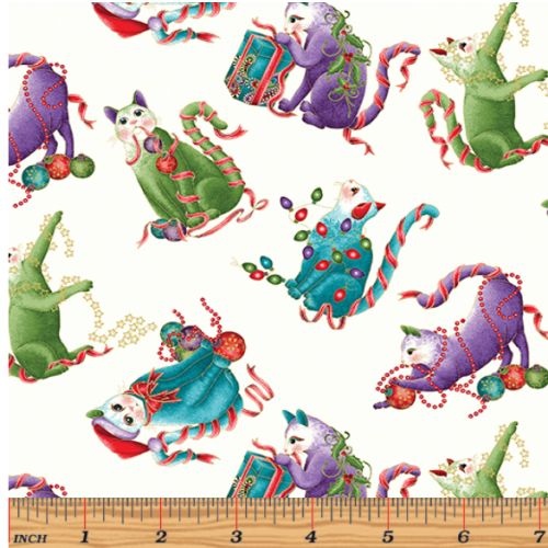 Cat-I-tude Christmas Mini Cats White