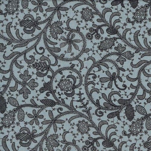 Sew Vintage Stitched Floral Grey
