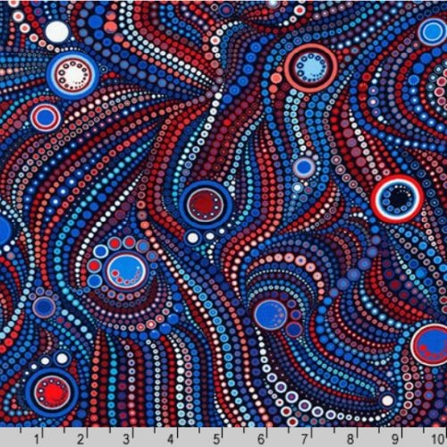  Effervescence Wide Dots Red Blue