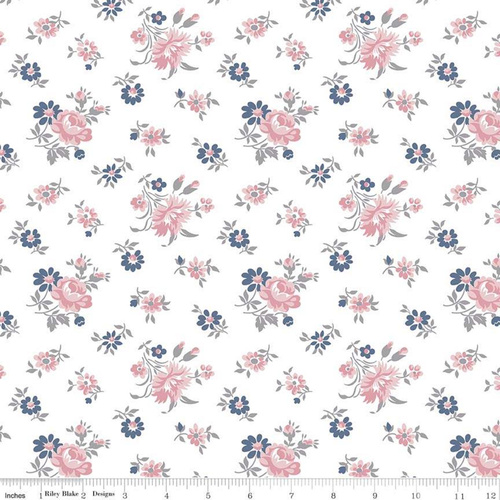 Majestic Floral Toss White