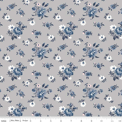 Majestic Floral Toss Grey
