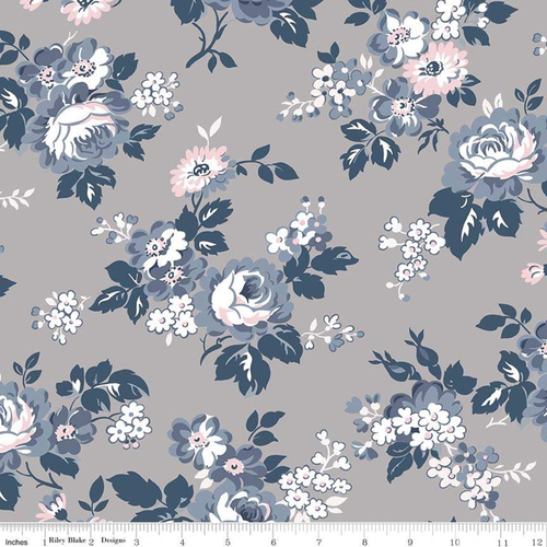 Majestic Main Floral Grey
