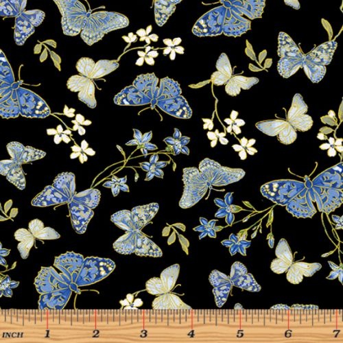 Blue Symphony Butterfly Black
