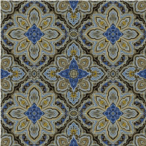 Blue Symphony Medallion Black