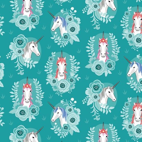 My Unicorn Portrait Teal