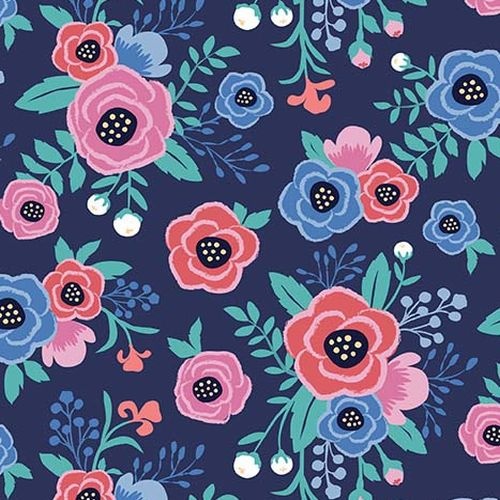 My Unicorn Floral Navy