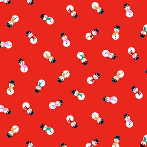 Jolly Santa Christmas Snowmen Red