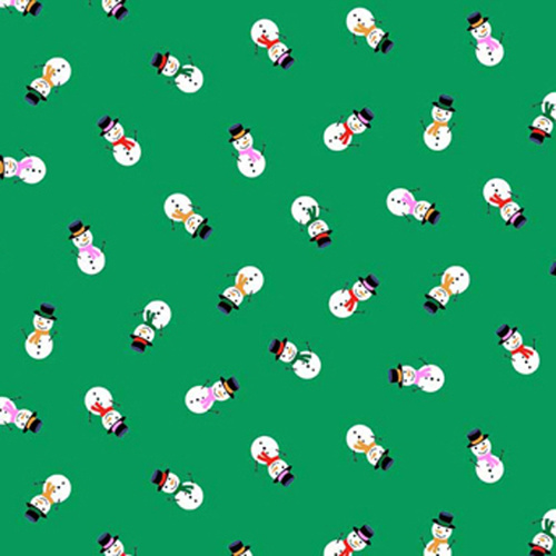 Jolly Santa Christmas Snowmen Green