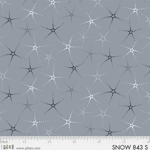 Snowmen Meadow Christmas Snowflakes Grey