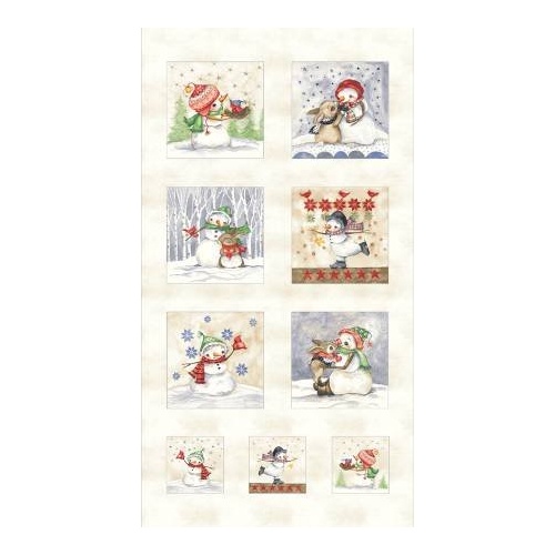 Snowmen Meadow Christmas Panel