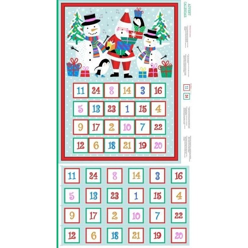 Jolly Santa Christmas Advent Calender Panel