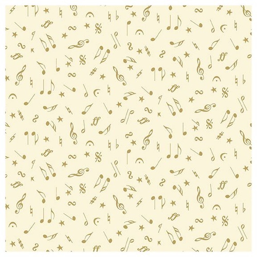 12 Days of Christmas Music Notes Cream