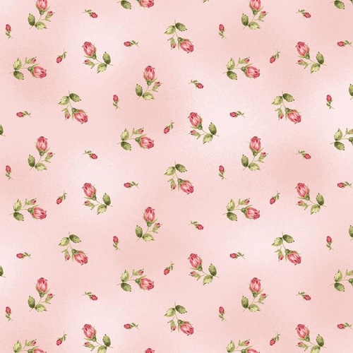 Welcome Home Flannel Rosebuds Pink