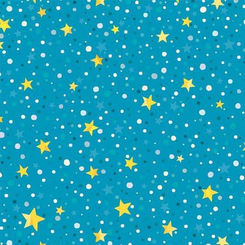 Winter Lights B Stars Teal