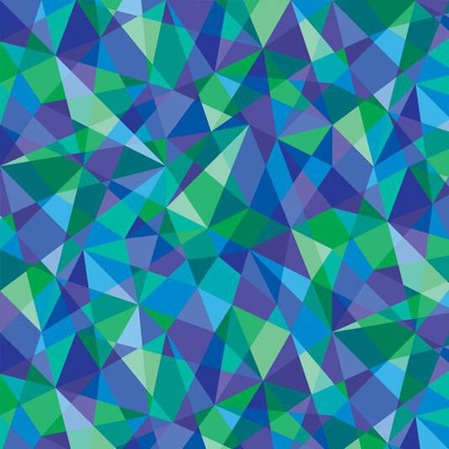 Winter Lights Kaleidoscope Blue Green