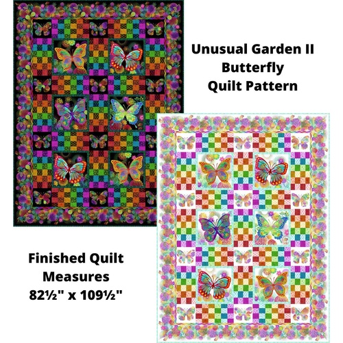 Unusual Garden II Butterfly Quilt Pattern Only