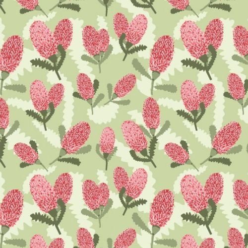 Native Blush Australian Floral Green