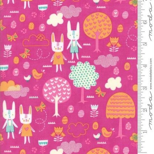 Spring Bunny Garden Deep Pink