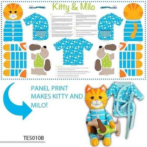 Milo and Kitty Softie Panel