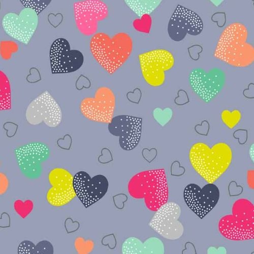 Fantasy Hearts Grey