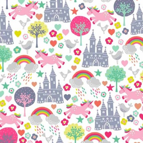 Fantasy Scenic Unicorns Blue