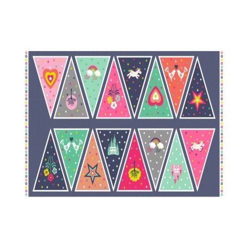 Fantasy Bunting Unicorn Panel