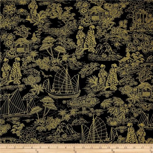 Zen Oasis Geisha Toile Black