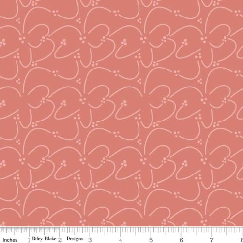 Valencia Squiggle Floral Coral