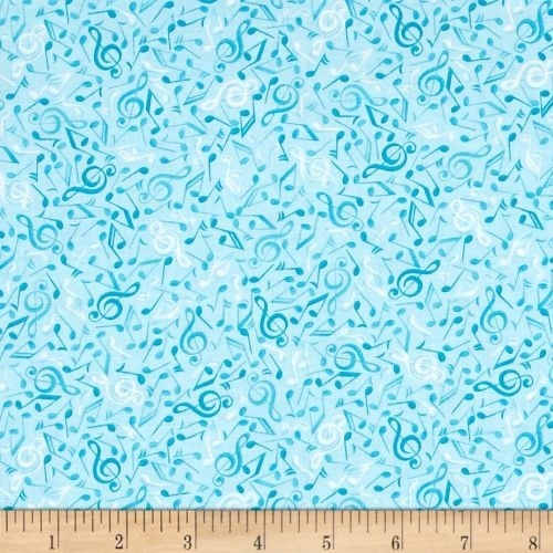 Music Notes Aqua