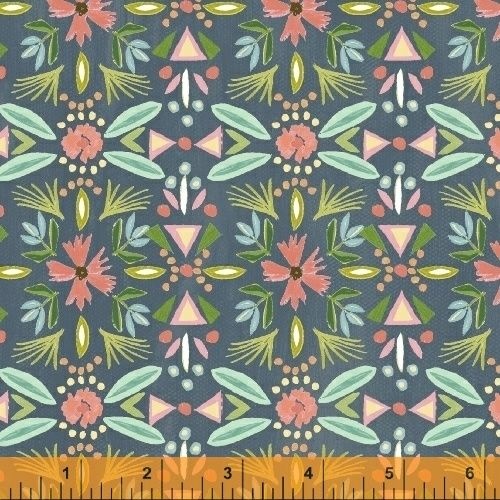 Blush and Blooms Geo Floral Blue