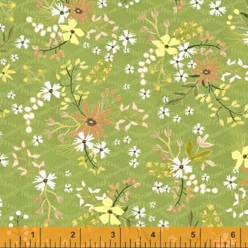 Blush and Blooms Floral Toss Green