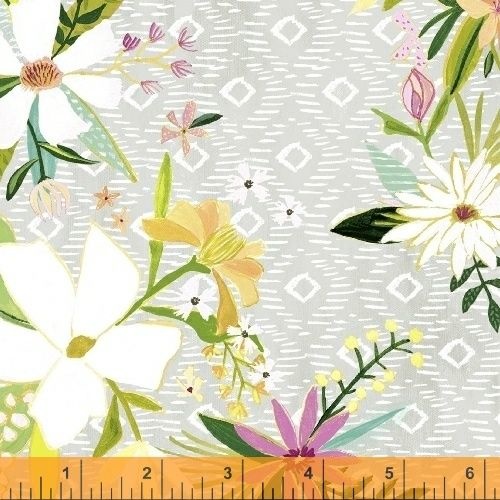 Floral Main Grey