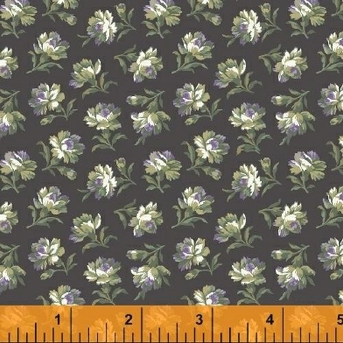 Primrose Rose Floral Charcoal