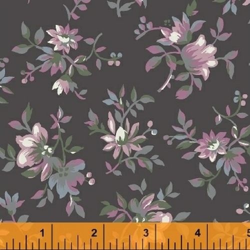 Primrose Rose Floral Toss Charcoal